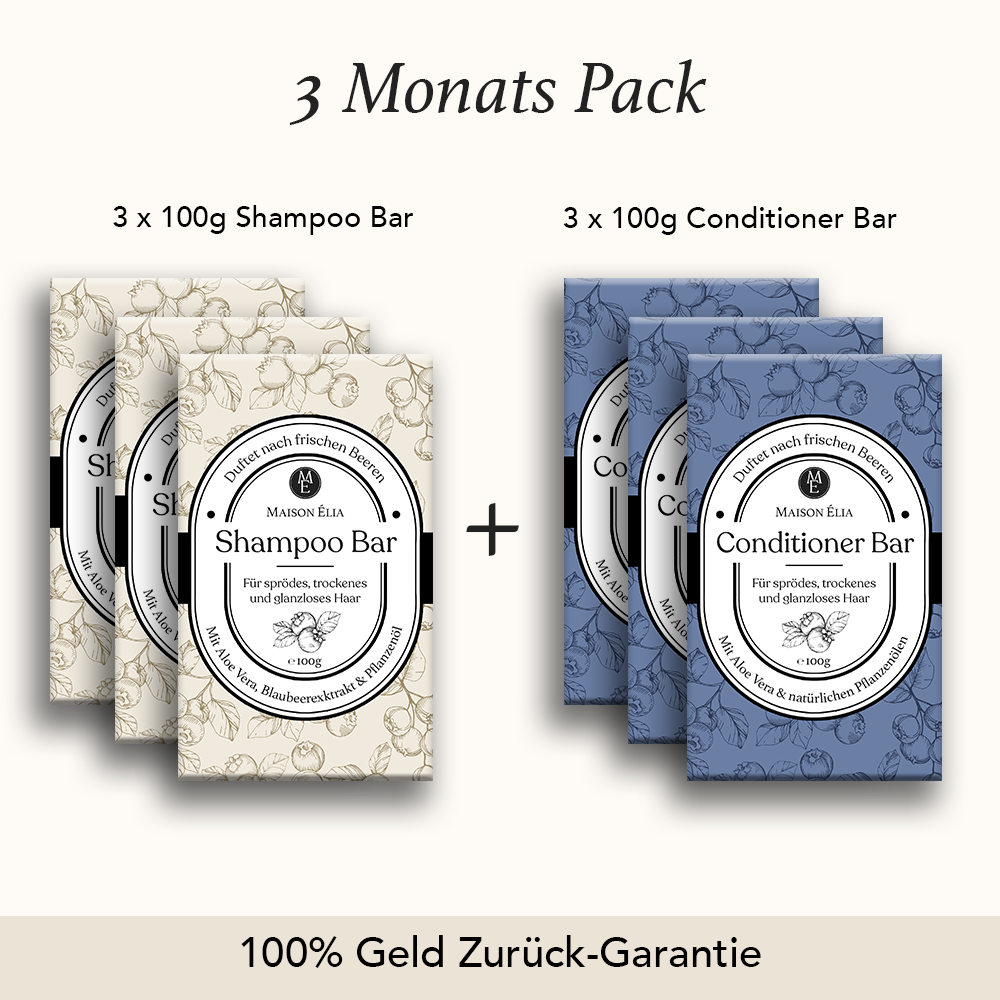 Shampoo + Conditioner Set mit Aloe Vera & Blaubeerexktrakt